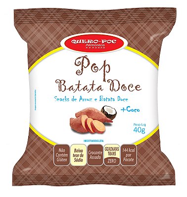 Pop Batata Doce com coco 40g - QueroPoc