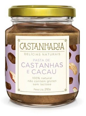 Pasta de Castanhas e Cacau 210g - Castanharia