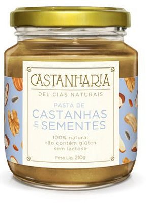 Pasta de Castanhas e Sementes 210g - Castanharia