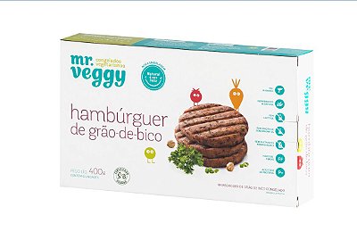 Hambúrguer de Grão de Bico 400g (6 unidades)