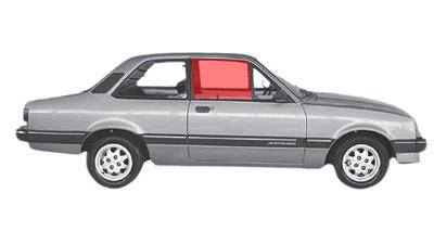 Vidro de porta Chevette 2 Portas Com Quebra Vento