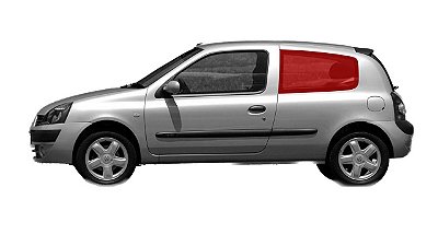 Vidro Lateral Fixo Clio 2 Portas
