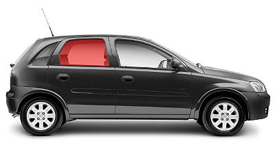 Vidro de Porta Traseira Corsa Hatch 2002 á 2010
