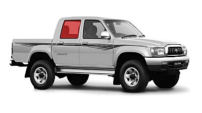 Vidro Porta Traseira Para Toyota Hilux 1992 À 2004