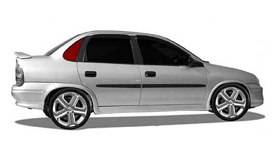 Vidro Lateral Fixo Corsa Classic 02/16