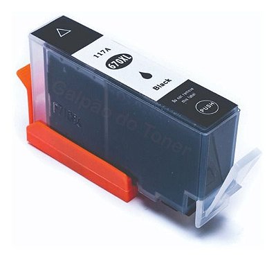 Cartucho Compatível HP 670 XL  BK - 4615 4625 5525