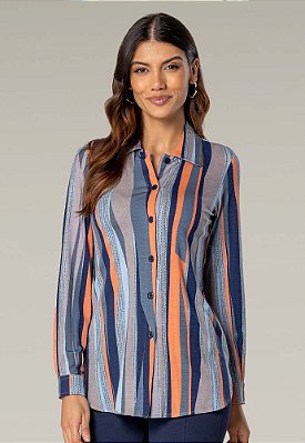 Camisão Splendore Viscose Listrada