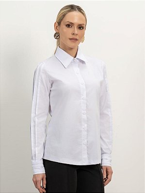 Camisa "Desejos" Manga Longa com Pregas