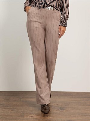 Calça "Emoções" Flare Risca de Giz