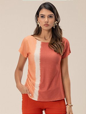 Blusa "Natural" Japonesa Franzido Lateral