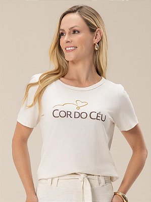 T-Shirt Cor do Céu Linen