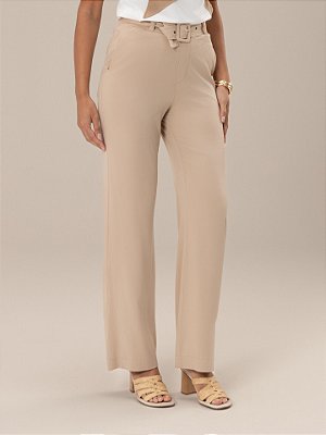 Calça "Tranquilidade" Semi Wide com Fivela