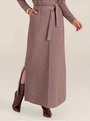 Saia "Clareza" Mesclada Longa