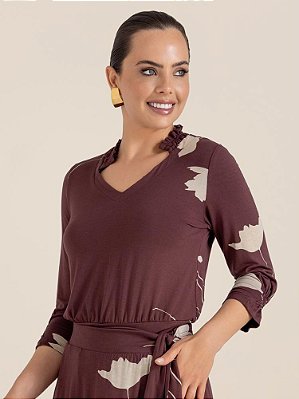 Blusa "Sussurro" Manga ¾ Blusê