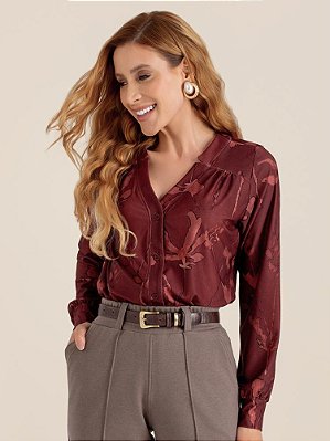 Camisa "Promessas" Manga Longa Estampada