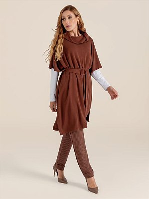 Capa "Calma" com Gola e Cinto