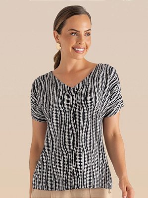 Blusa Orientar Japonesa Decote V