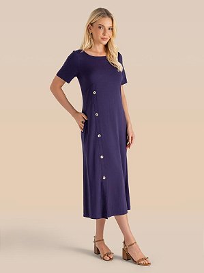 Vestido Nuances Mc Abotoamento Lateral