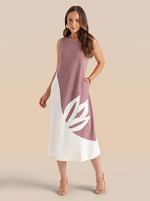 Vestido Serenidade Sm Midi Aplicação Exclusiva