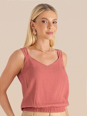 Top Constância Blusê Alças Triplas