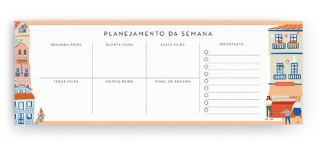Bloco Planner Semanal Teclado Notepad Lisboa
