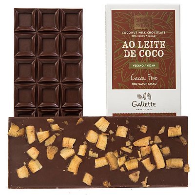  Gallette - Bean to Bar 50% VEGANO - Ao Leite de Coco (100g)