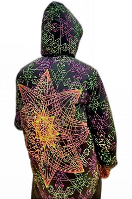 Corta-Vento Psicodélico UV Reativo para Festivais - Trama Universal