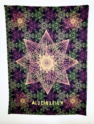 Bandeira Decorativa Psicodélica (Tamanho Medio) - Trama Universal