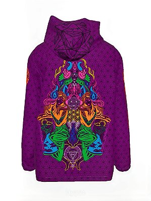 Corta-Vento Psicodélico UV Reativo para Festivais - Sacree Femme