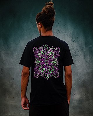 Camiseta 100% Algodão Premium Alucinarium - Neorganic Roxa