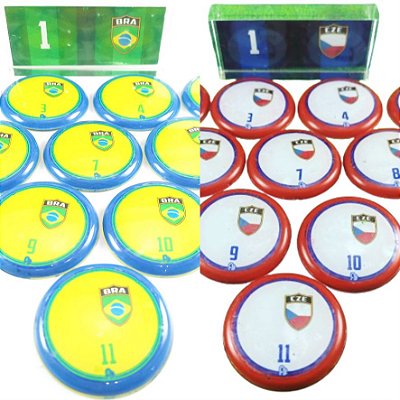 2 Times Futebol de Botão - Vidrilha 45mm - BRA x CZE