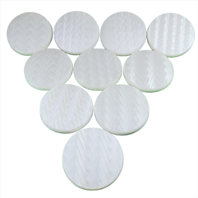 10 Botões - Madrepérola 60mm - Dadinho - Base Branco