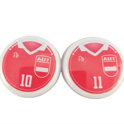 10 Botões Futebol de Botão - Vidrilha 45mm - Áustria