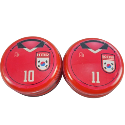 10 Botões Futebol de Botão - Vidrilha 45mm - Coreia do Sul
