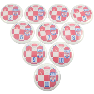 10 Botões Futebol de Botão - Vidrilha 45mm - Croácia