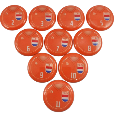 10 Botões Futebol de Botão - Vidrilha 45mm - Holanda
