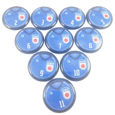 10 Botões Futebol de Botão - Vidrilha 45mm - Japão