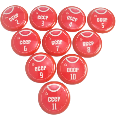 10 Botões Futebol de Botão - Vidrilha 45mm - URSS