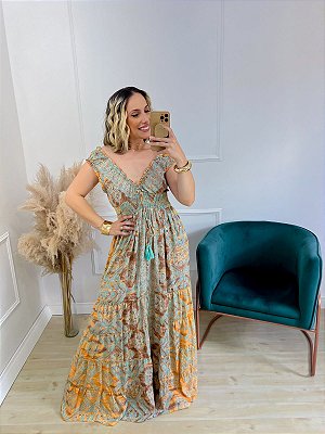 Vestido Indiano Manga