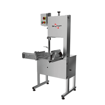 SFL-282HD - SERRA FITA PARA CARNE INOX, COM EMPURRADOR, MESA MÓVEL, REGULADOR DE CORTE, LÂMINA 2.820 mm, HEAVY DUTY - 2 HP-CV 220 V
