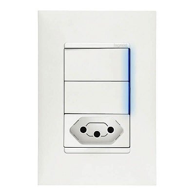 Tomada 20A Com Interruptor Duplo Simples Com Led Pial Plus+ Legrand