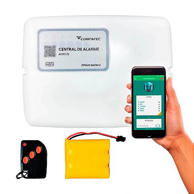 Central de Alarme 23 Setores WiFi App Com Bateria Lithium ALW320 Continente