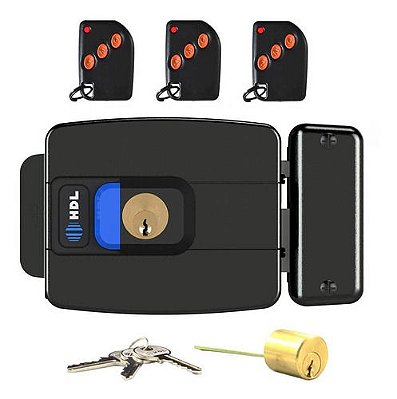 Kit Instalação de Fechadura Elétrica Externa para Portão Acionamento por Controle Remoto