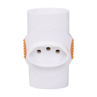 Adaptador de Tomada Benjamin 3 Tomadas 2P+T 10A DN1677 Legrand