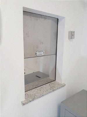 Porta Guilhotina para Elevador Monta Carga Aço Inox