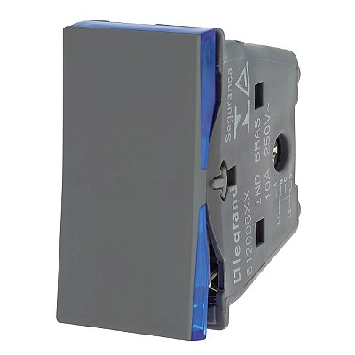 Interruptor Paralelo Bipolar Pial Plus+ Legrand Cinza 612008CZ