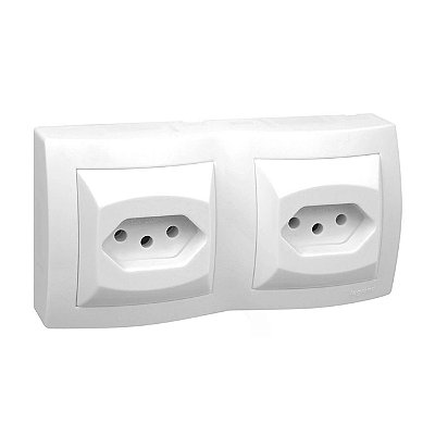 Tomada de Sobrepor Dupla 10A 2p+t Sistema X 675062 Legrand
