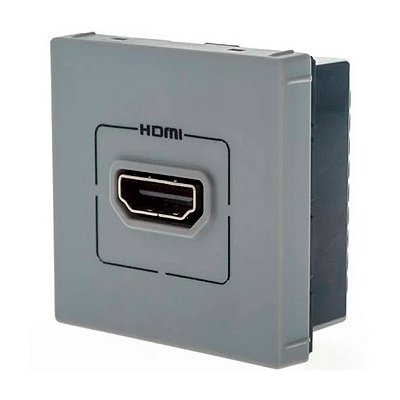 Módulo Tomada Hdmi Parede Cinza Pial Plus+ 615092CZ Legrand