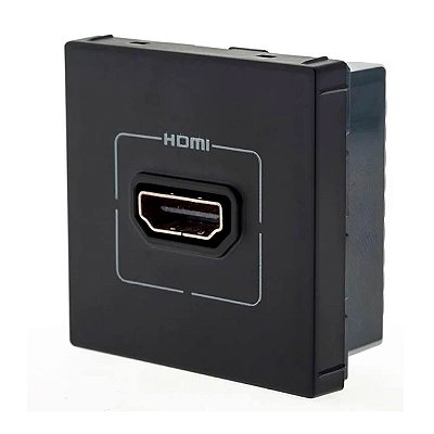 Módulo Tomada Hdmi Parede Preto Pial Plus+ 615092PT Legrand