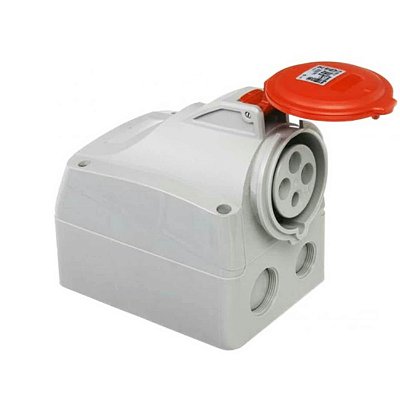 Tomada Industrial 32A Sobrepor 3P+T Isolamento 415V IP44 555258 Legrand